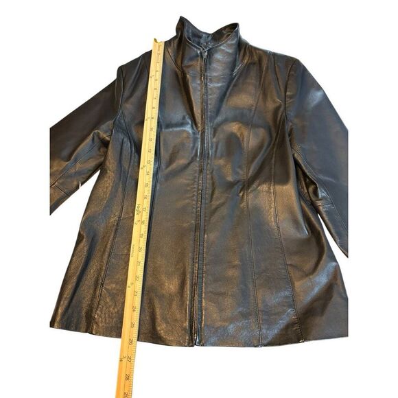 East 5th Womens Medium Genuine Leather Black Jacket - Picture 8 of 12